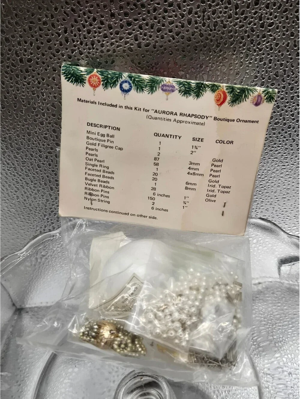 LeeWards Aurora Rhapsody Mini Boutique Kit Christmas Tree Ornament Craft